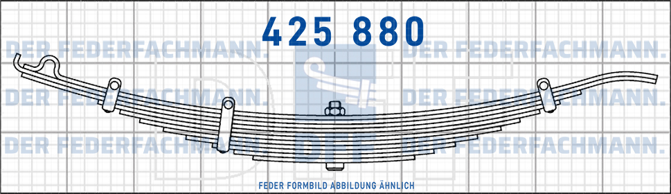 Hochprogressive Anhaenger 5 Blatt Feder