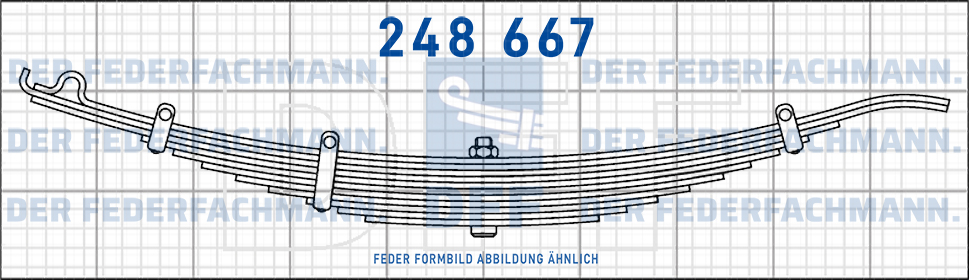Anhaenger 3 Blatt Feder