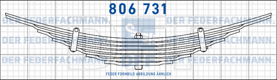 Reibungsarme 8 Blatt Feder