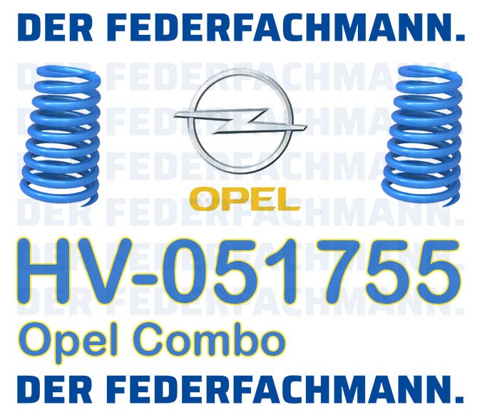 Zusatzfedern fuer Opel Combo Verstaerkte Federn hinten