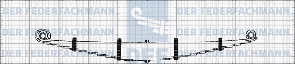 12 Blatt Hinterfeder Scania Serie 1
