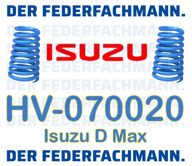 Zusatzfedern fuer Isuzu D Max Verstaerkte Federn hinten