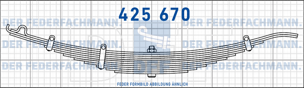 Hochprogressive Anhaenger 5 Blatt Feder