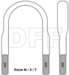 Blattfederbügel M24 Breite 101mm Länge 380mm Form N