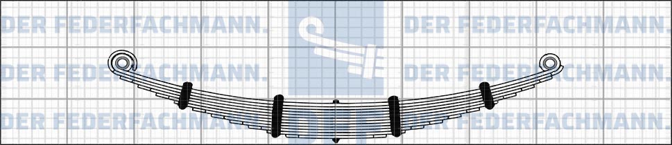 12 Blatt Hinterfeder Scania Serie 1