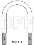 Blattfederbuegel  M24  Breite 135mm - Laenge 370mm Form B