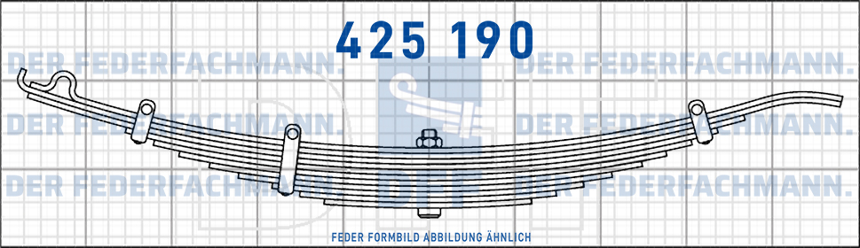 Hochprogressive Anhaenger 5 Blatt Feder