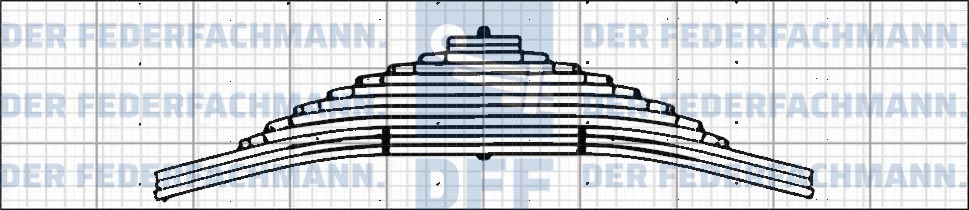 Iveco 12 Blatt Feder 10+2P lagen Blattfeder Hinterachse 67591000
