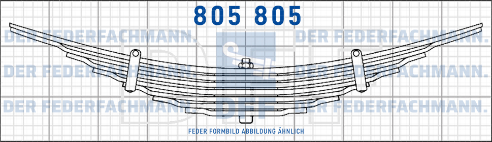 Reibungsarme 8 Blatt Feder