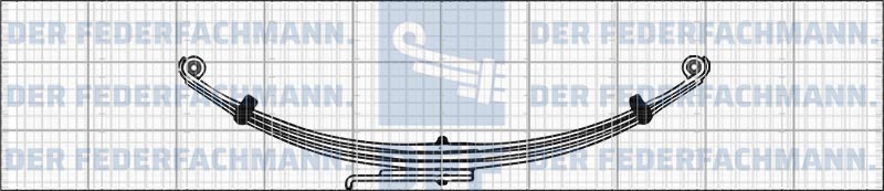 5 Blatt Feder Vorderfeder Renault R Major